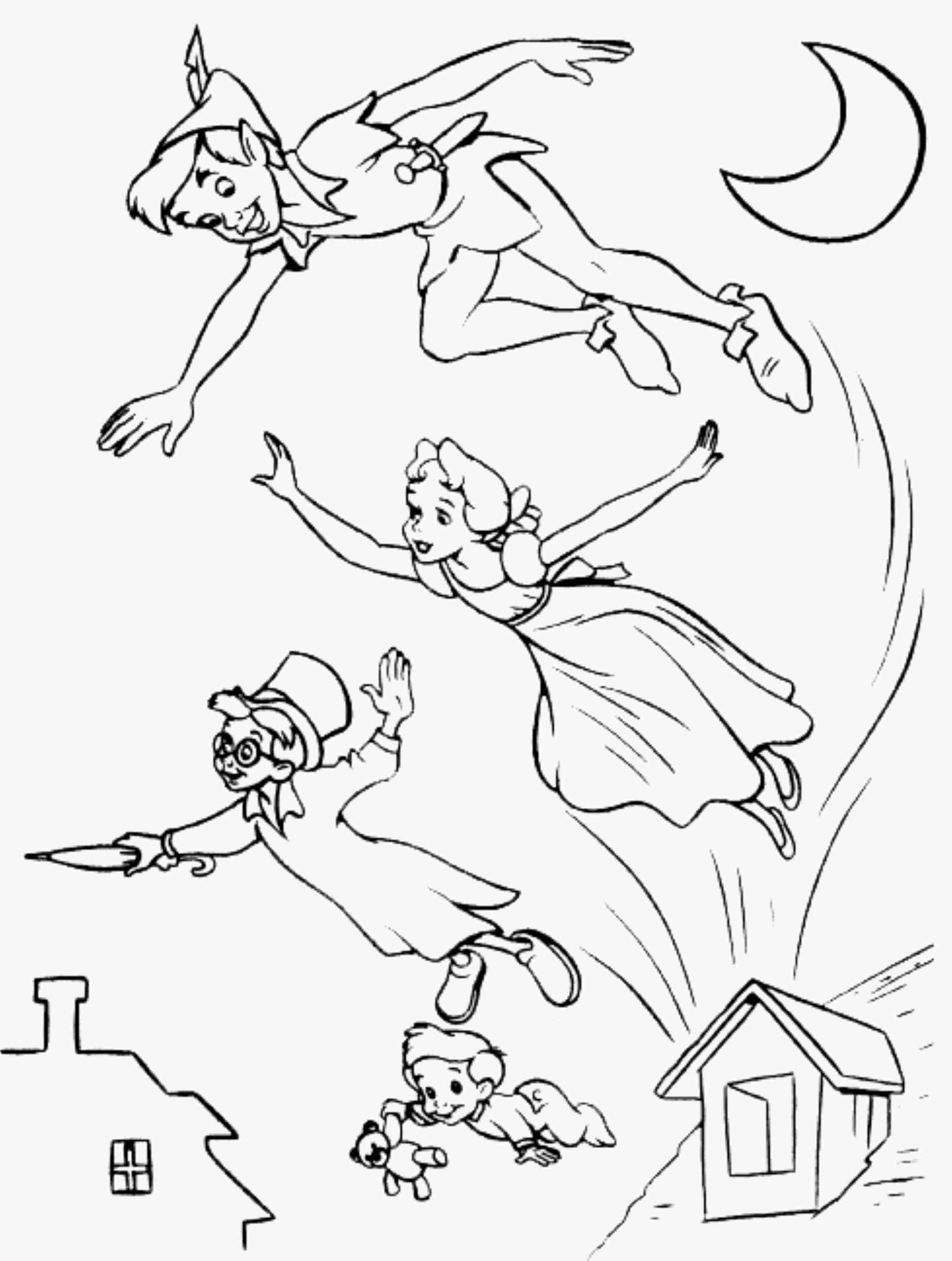 Coloring pages peter pan coloring pages online download free printable