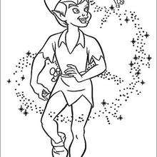 Peter pan with tinkerbell coloring pages