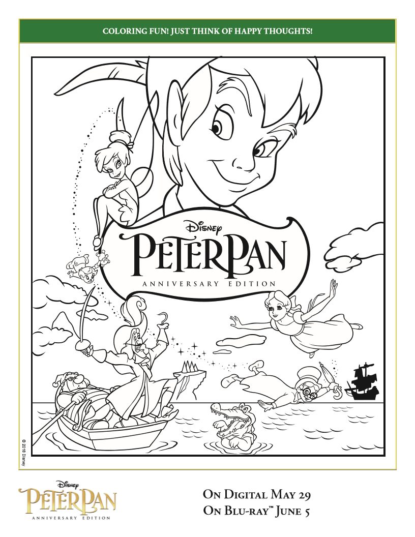 Peter pan coloring page