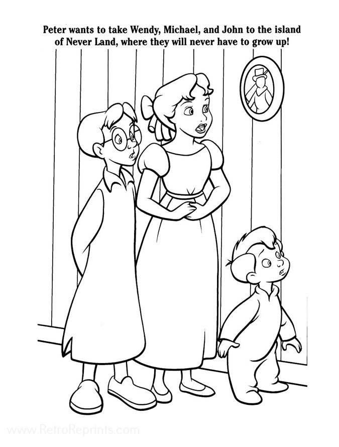 Peter pan return to neverland coloring pages coloring books at retro reprints