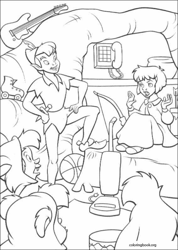 Peter pan return to never land coloring page