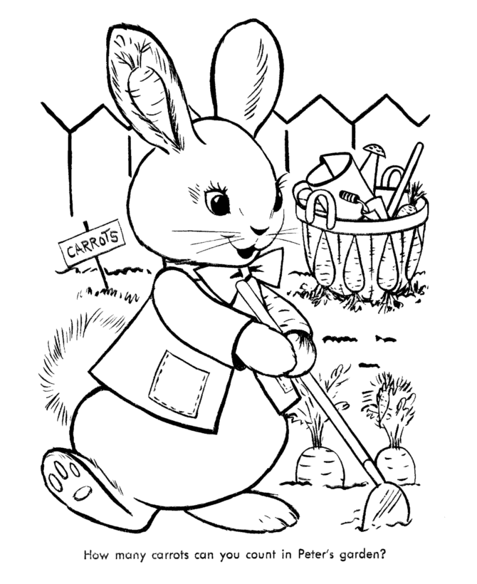 Easter rabbit coloring pages bluebonkers