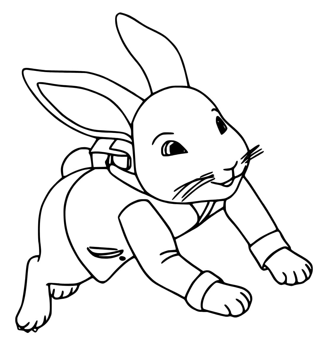 Cute peter rabbit coloring page