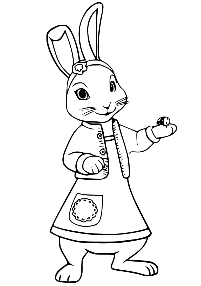Lily bobtail from peter rabbit coloring page