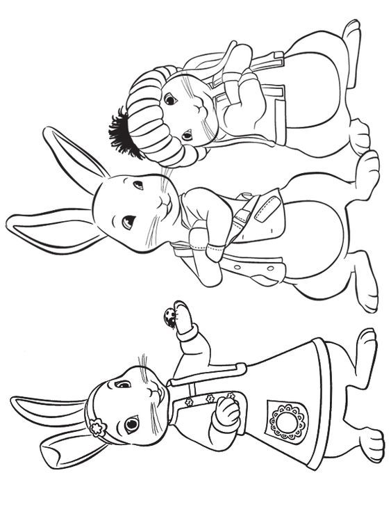 Printable coloring pages rabbit colors cartoon coloring pages peter rabbit and friends