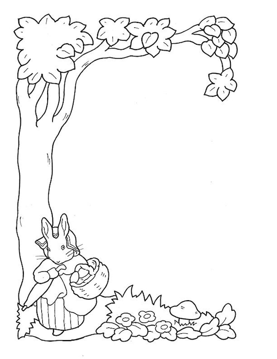 Classic printable from beatrix potter this one is mrs rabbit for coloring perfect for homeschoolers card making digital painting etc