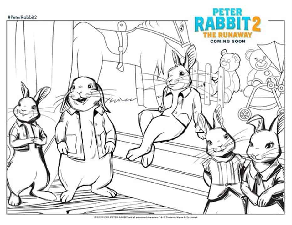 Free printable peter rabbit easter coloring pages activity sheets
