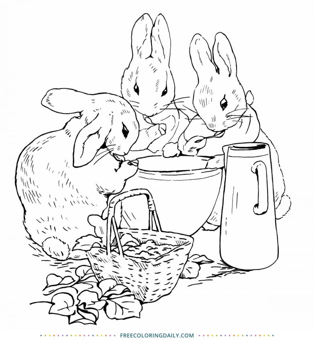 Free peter rabbit coloring page free coloring daily