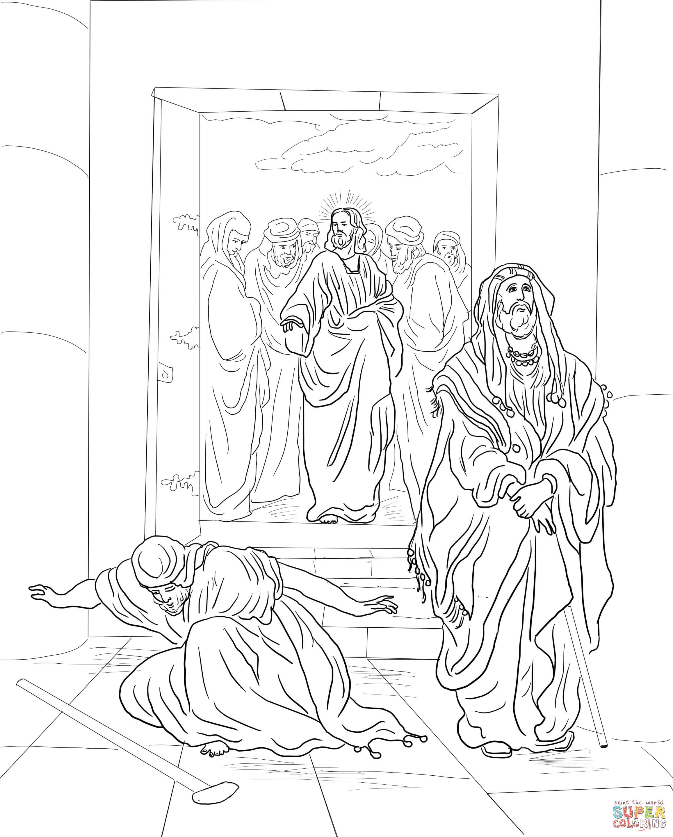 Pharisee and tax collector coloring page free printable coloring pages