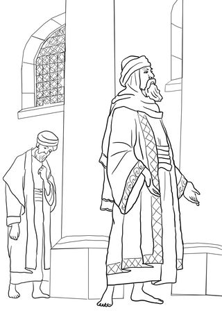 Pharisee and the publican coloring page free printable coloring pages bible coloring pages jesus coloring pages bible crafts