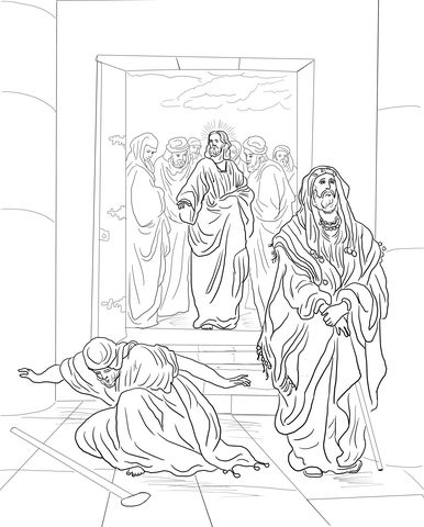 Pharisee and tax collector coloring page free printable coloring pages bible coloring pages pharisee and tax collector coloring pages