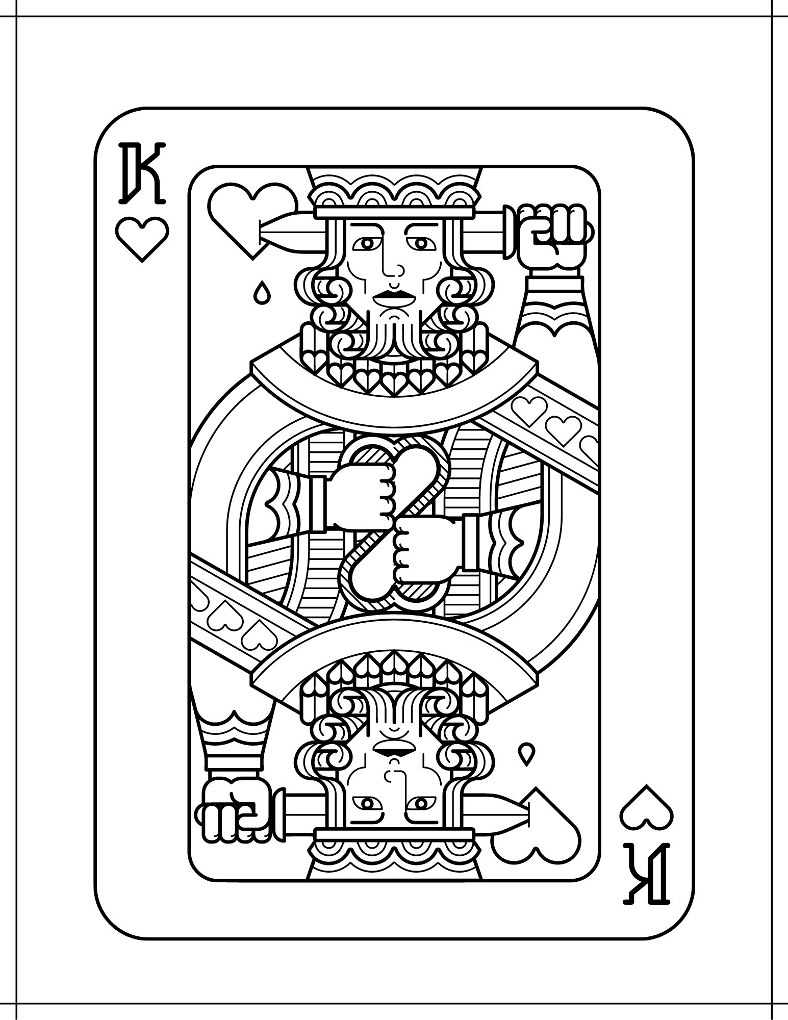 Face cards coloring pages plusface cards to colorplaying cardscard games for kids instant download