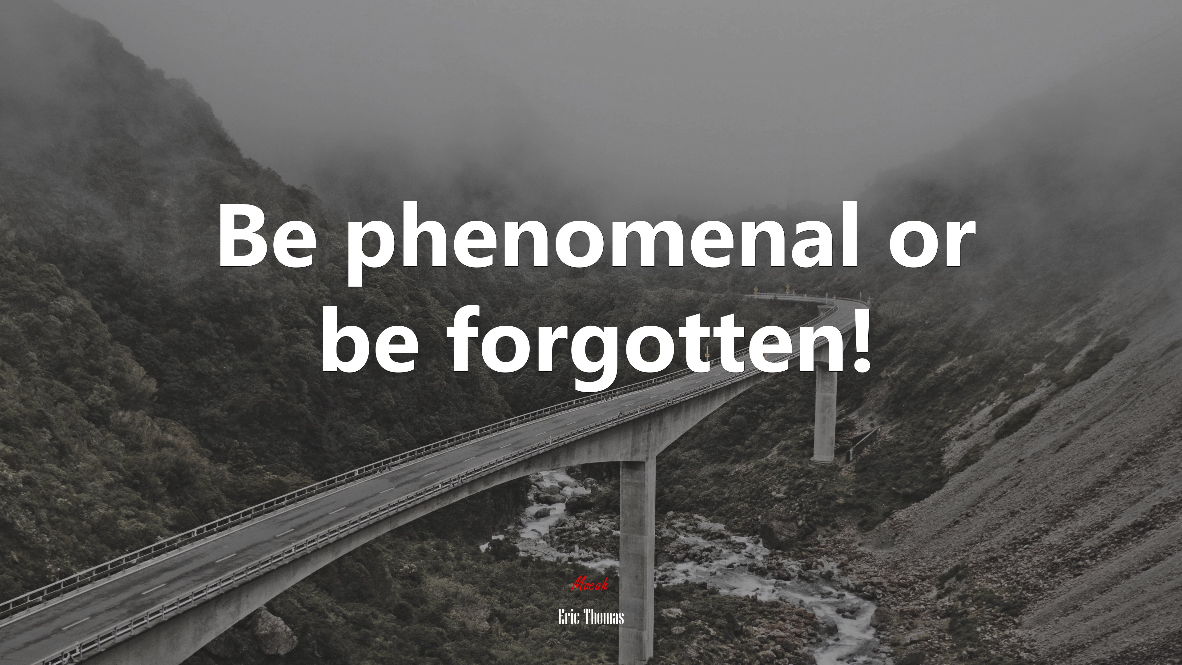 Be phenomenal or be forgotten eric thomas quote