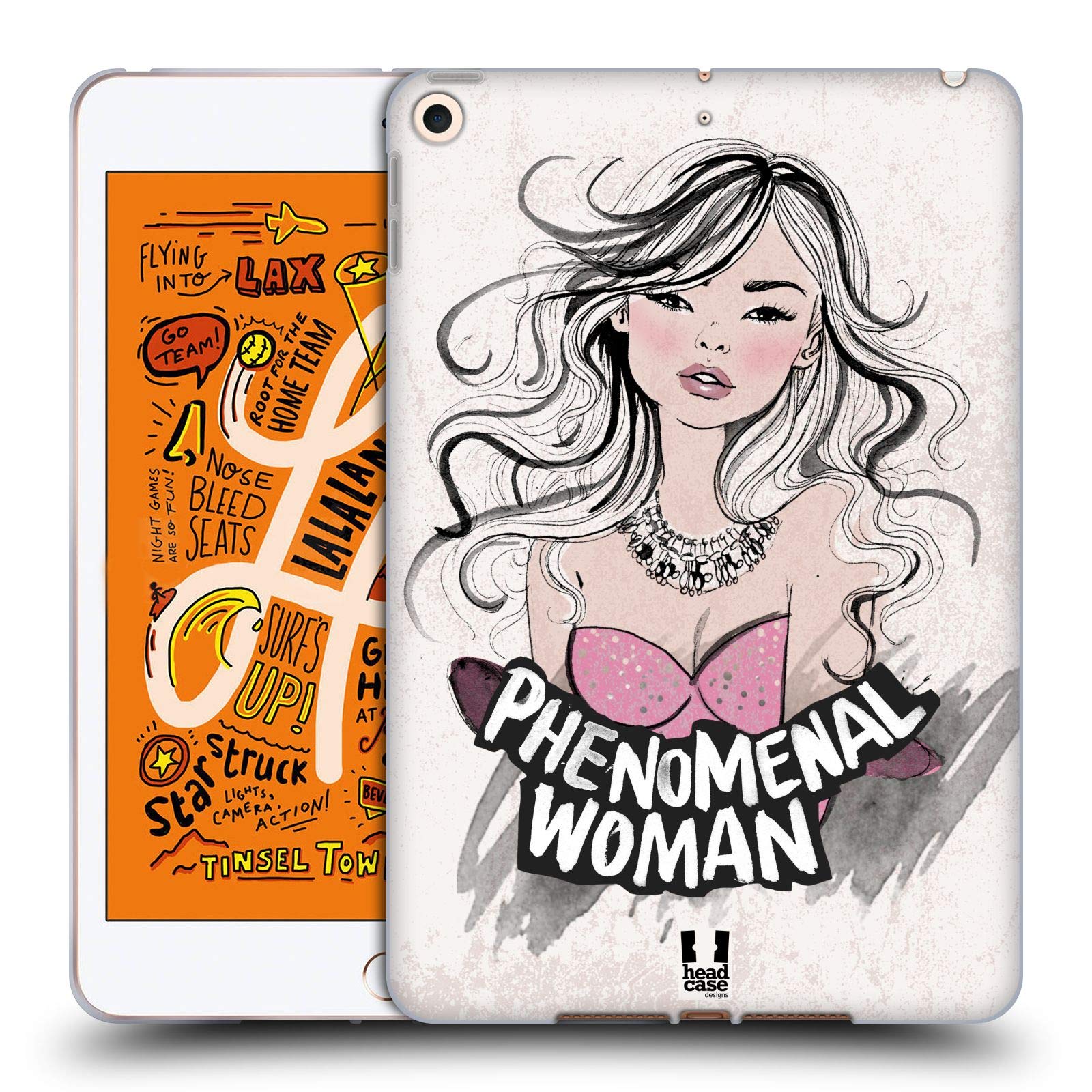 Head case designs phenomenal woman asian feminism soft gel case and matching wallpaper patible with apple ipad mini electronics