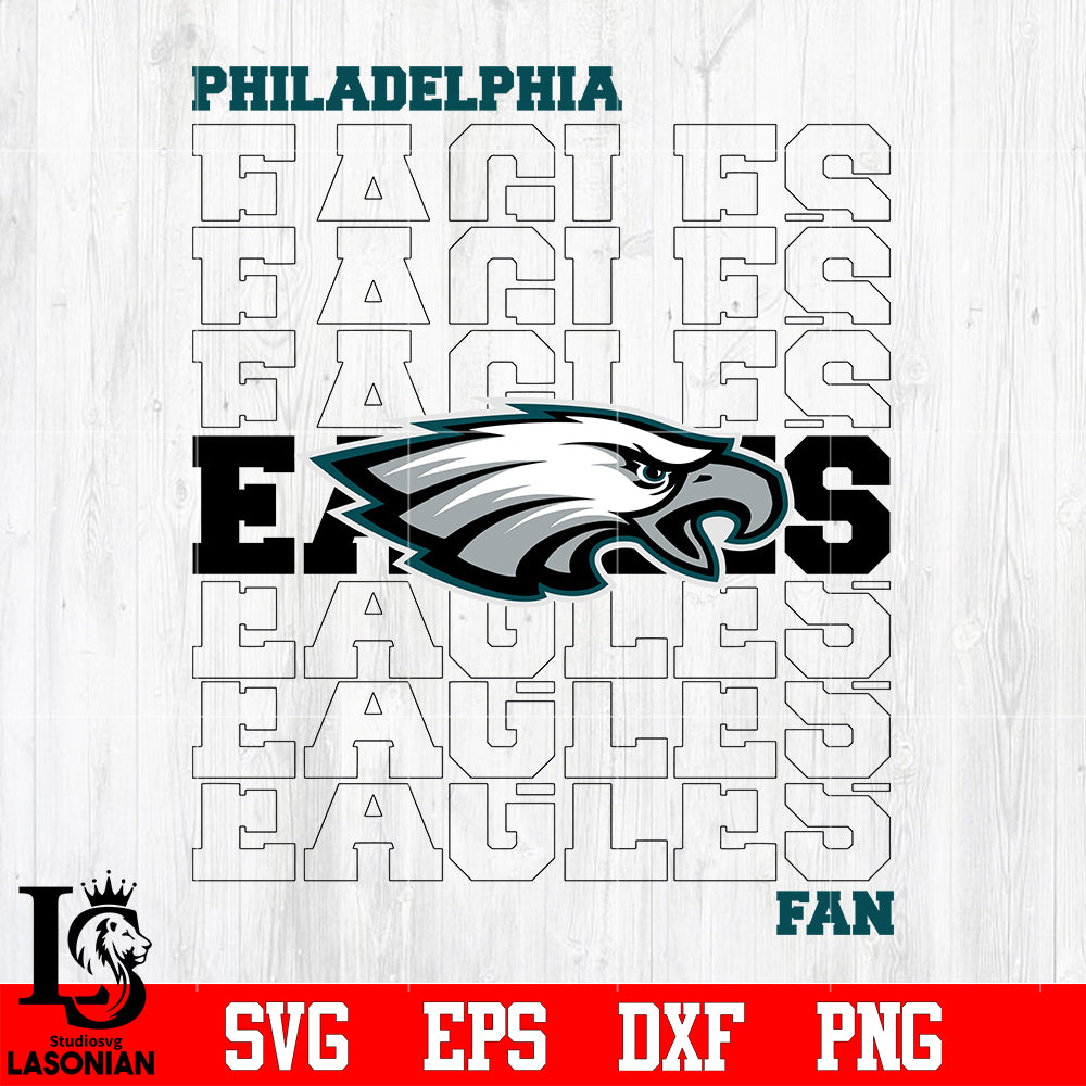 Philadelphia eagles fan svg eps dxf png file â