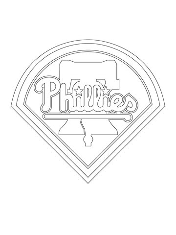 Philadelphia phillies logo coloring page free printable coloring pages