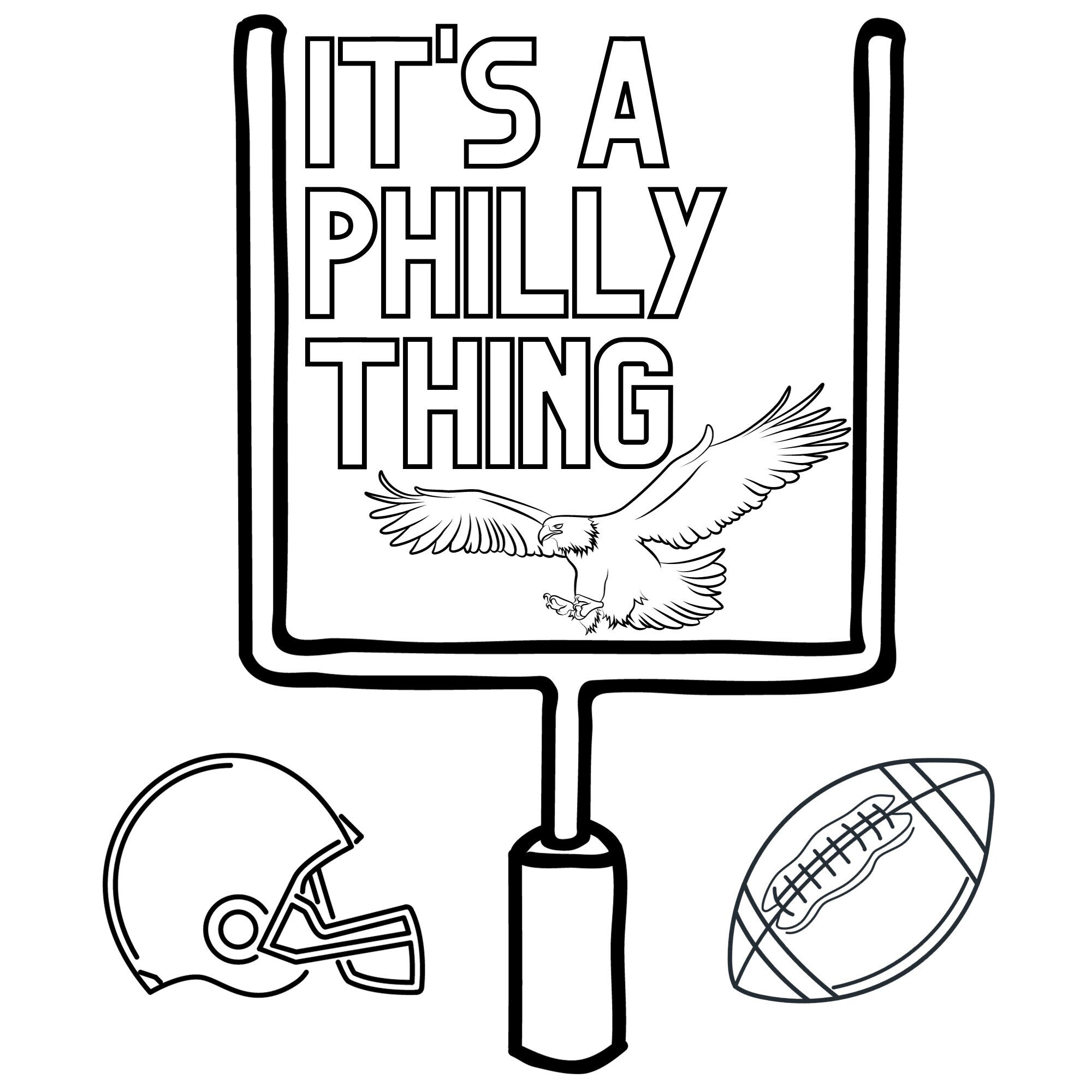 Its a philly thing kids printable coloring page instant download