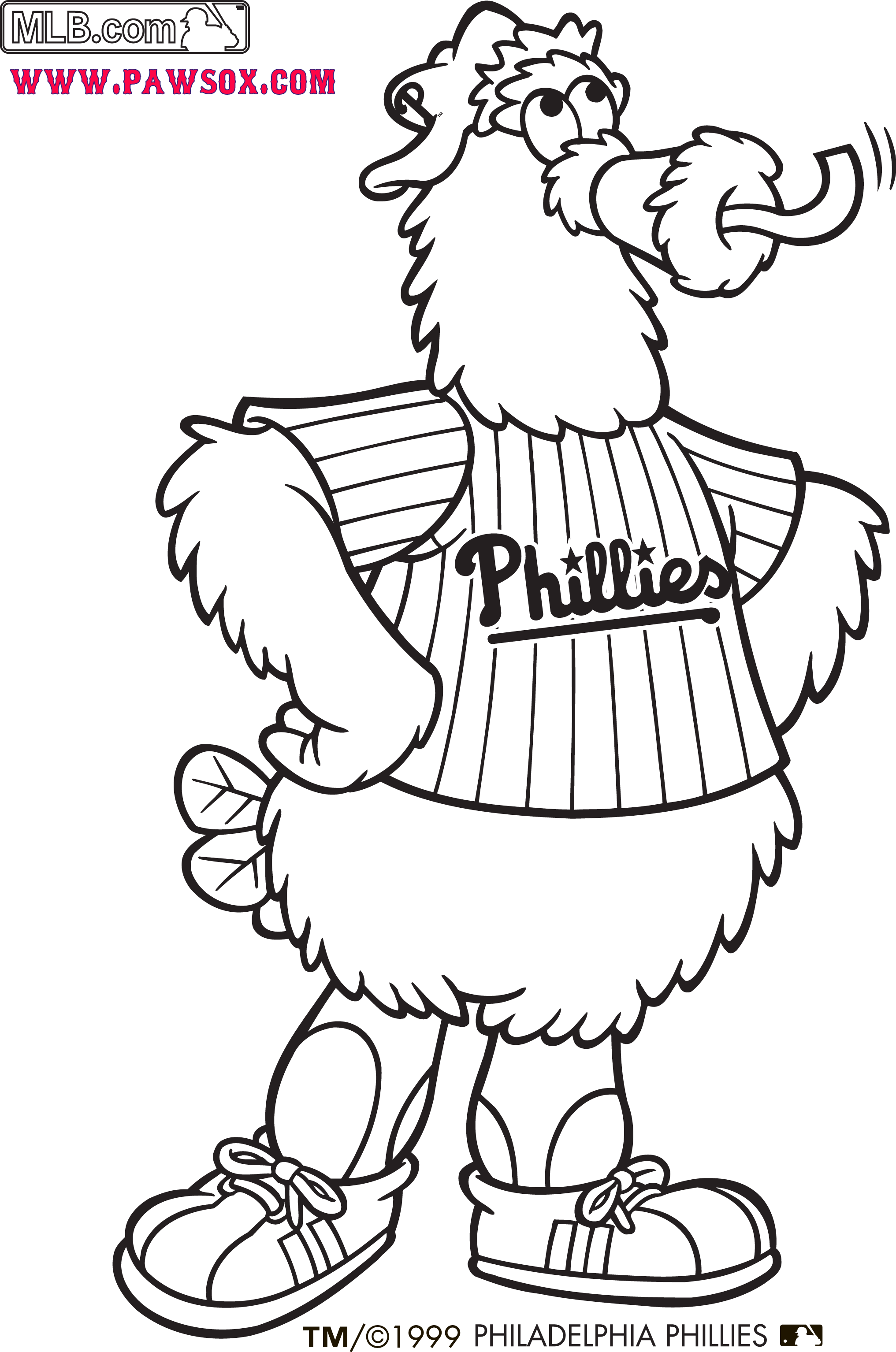 Free phillies phanatic coloring page download free phillies phanatic coloring page png images free cliparts on clipart library