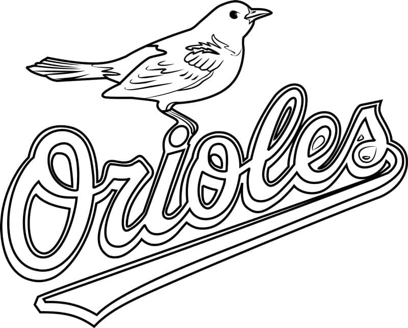 Baltimore orioles logo coloring page