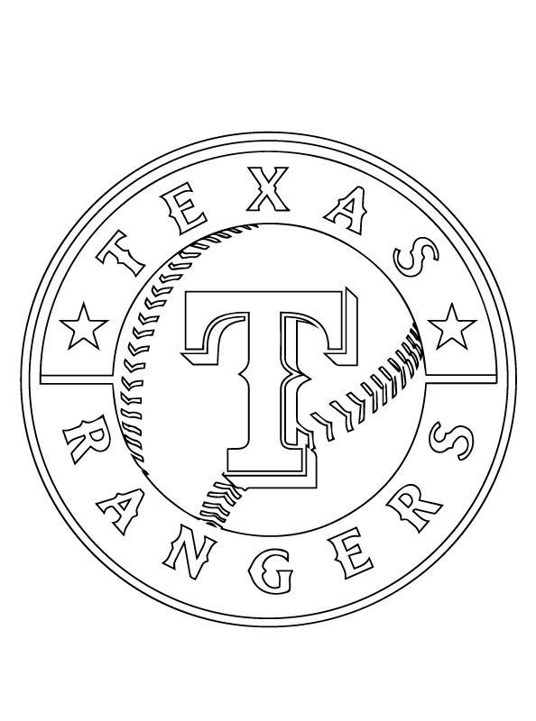 Texas rangers coloring pages printable pdf ideas
