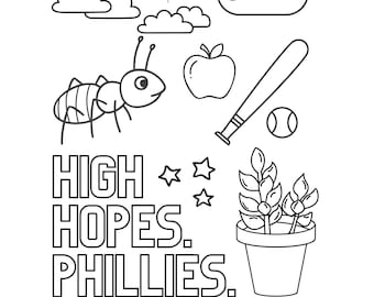 High hopes phillies victory phillies kids printable coloring page