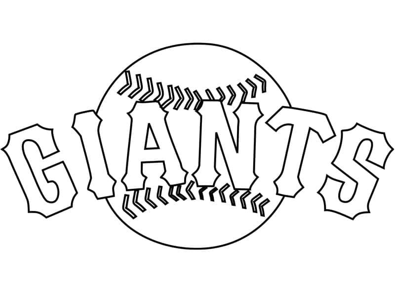 San francisco giants logo coloring page