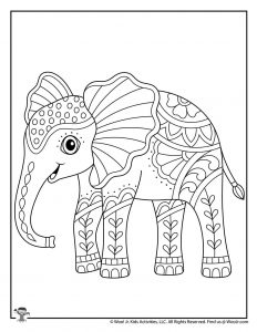 Elephant adult coloring page printable woo jr kids activiti childrens publishing elephant coloring page animal coloring pag cute coloring pag