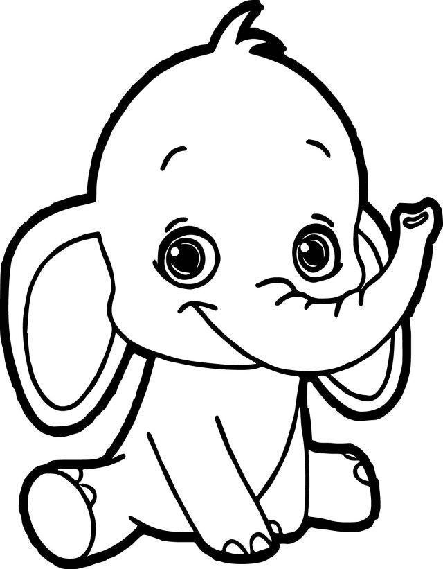 Pretty photo of baby elephant coloring pages