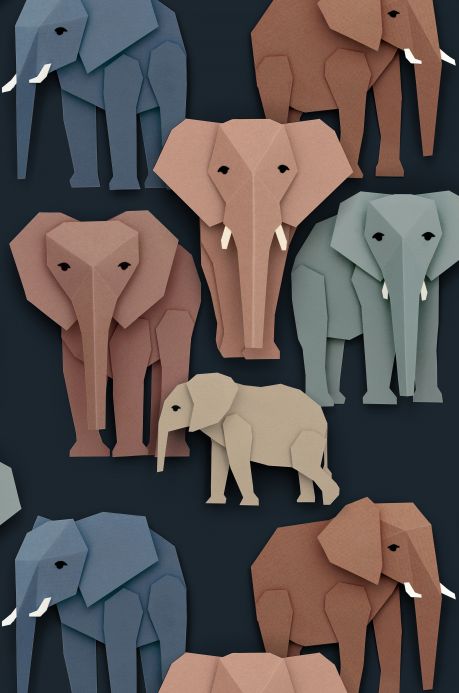 Papel pintado elephant tonos de marrãn papeles de los