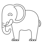 Elephant coloring page free printable coloring pages