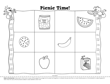 Picnic time lesson plans