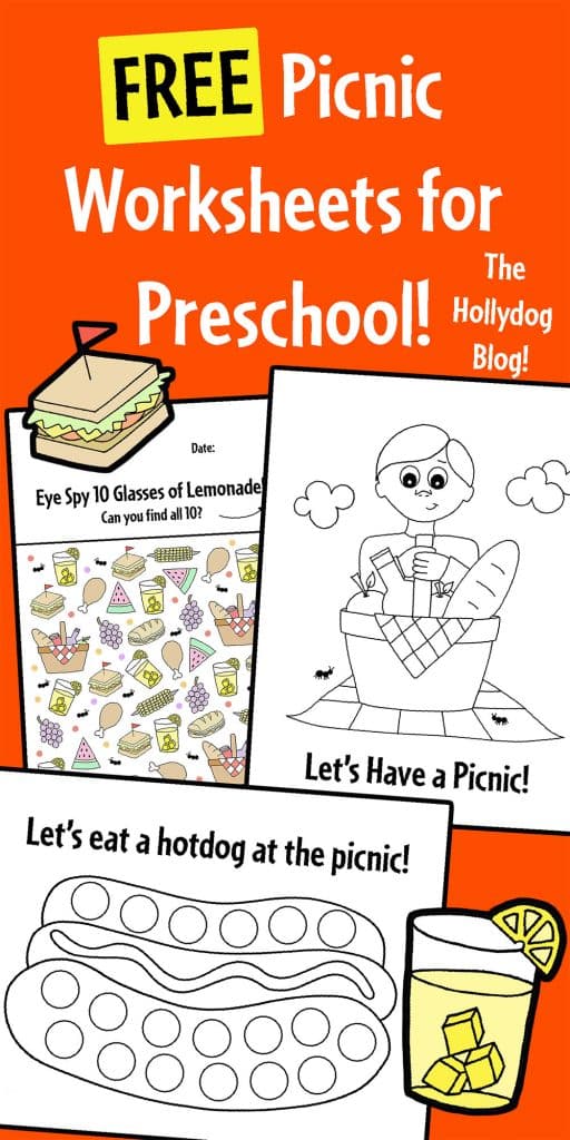 Free picnic theme printables for preschool â the hollydog blog