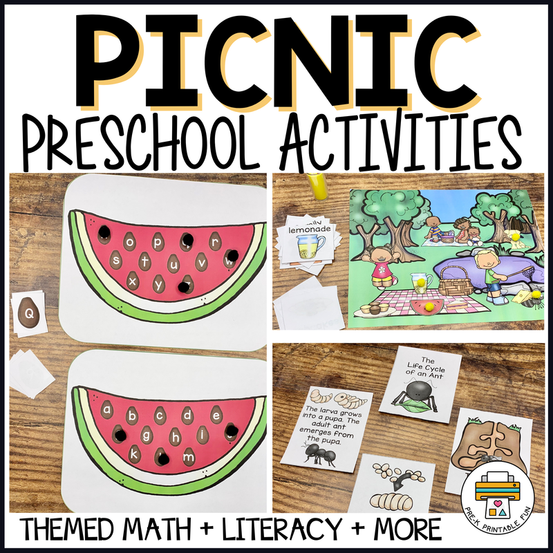 Picnic preschool activity pack