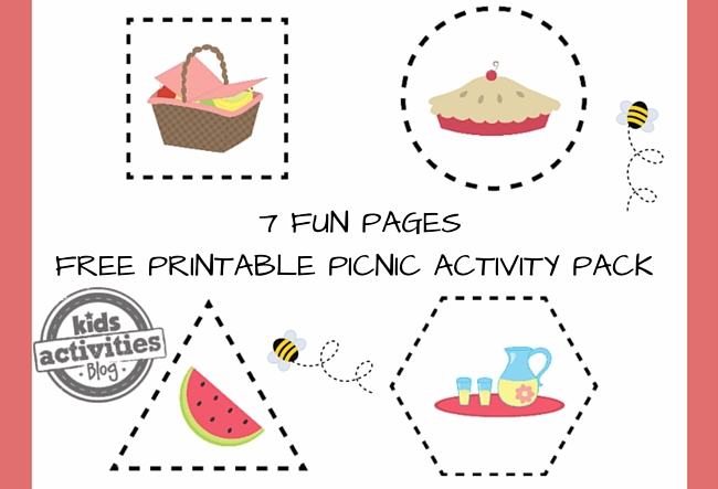 Fun spring picnic printables for preschoolers
