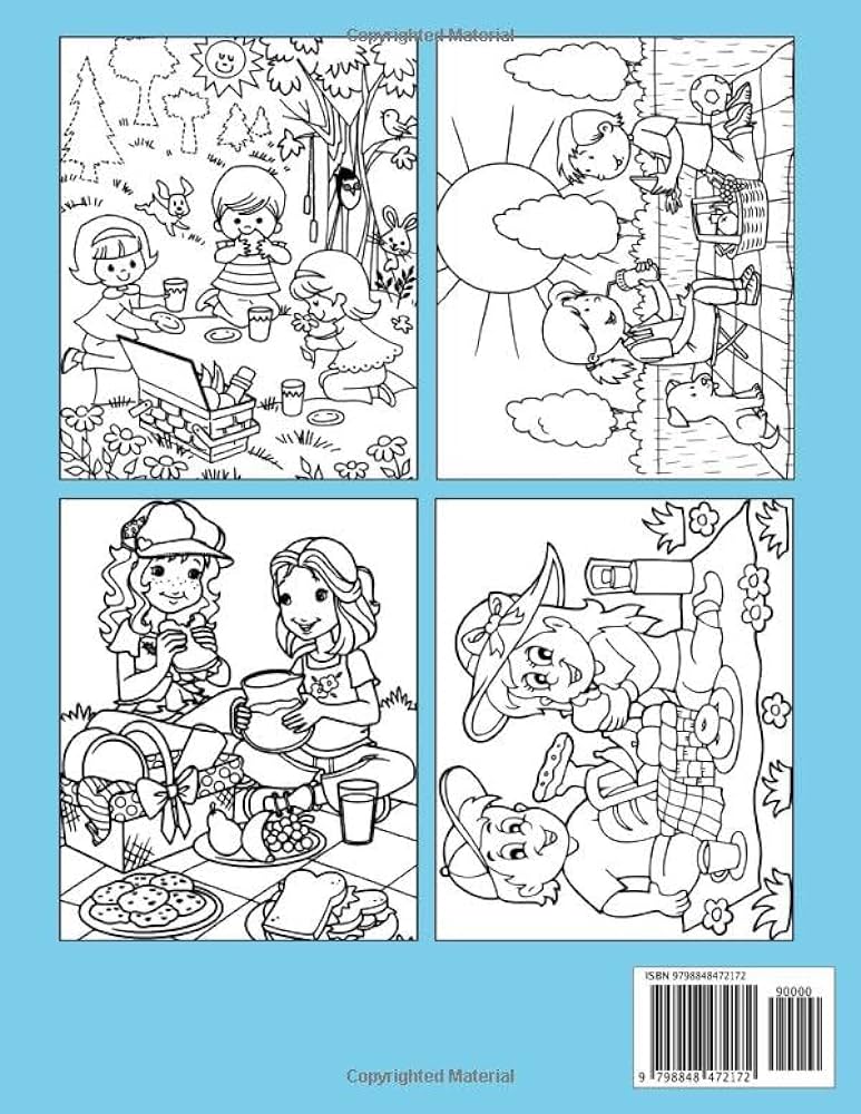 Picnic coloring book for kids an interesting picnic summer coloring pages for kids to play with and easy drawing cute gift books for picnic lovers joy rainbow books