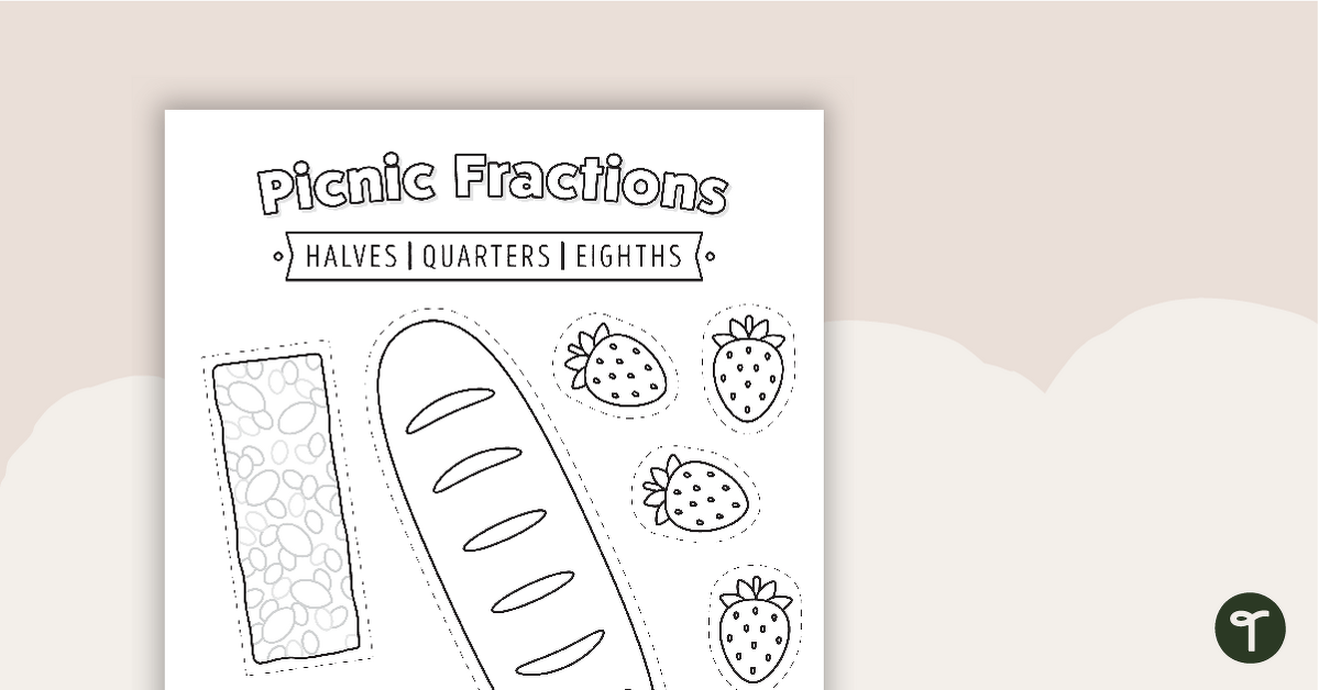 Picnic fractions worksheet teach starter
