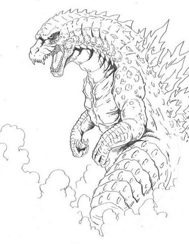 Free easy to print godzilla coloring pages monster coloring pages coloring pages godzilla