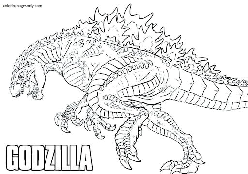Godzilla and predator loring pages