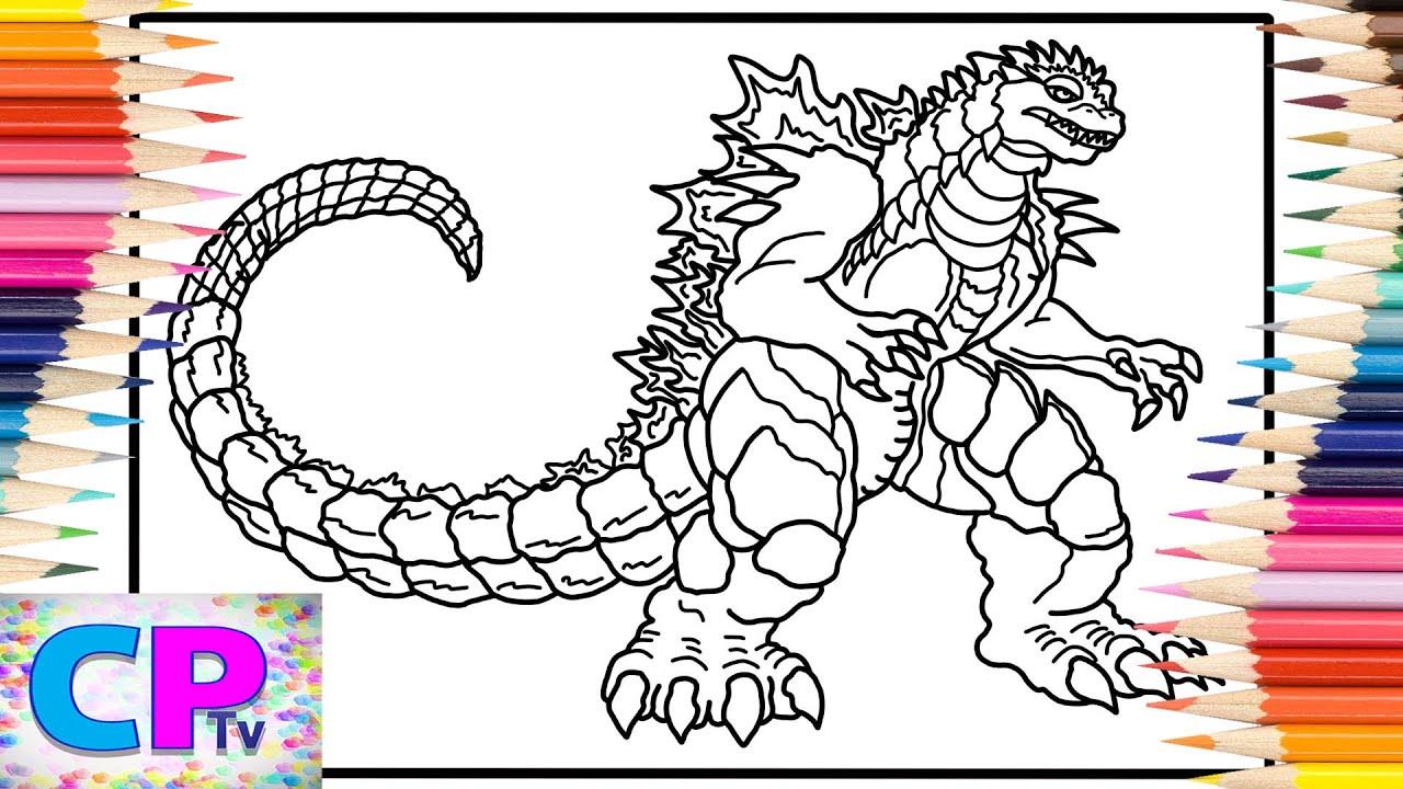 Godzilla coloring pageshuge godzillaarin hoxha