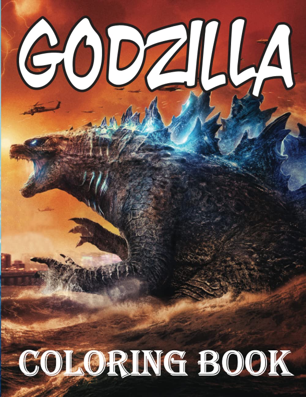 Godzilla coloring book for kids and adults a great gift for boys girls of all ages by akhlas coloring book publishing