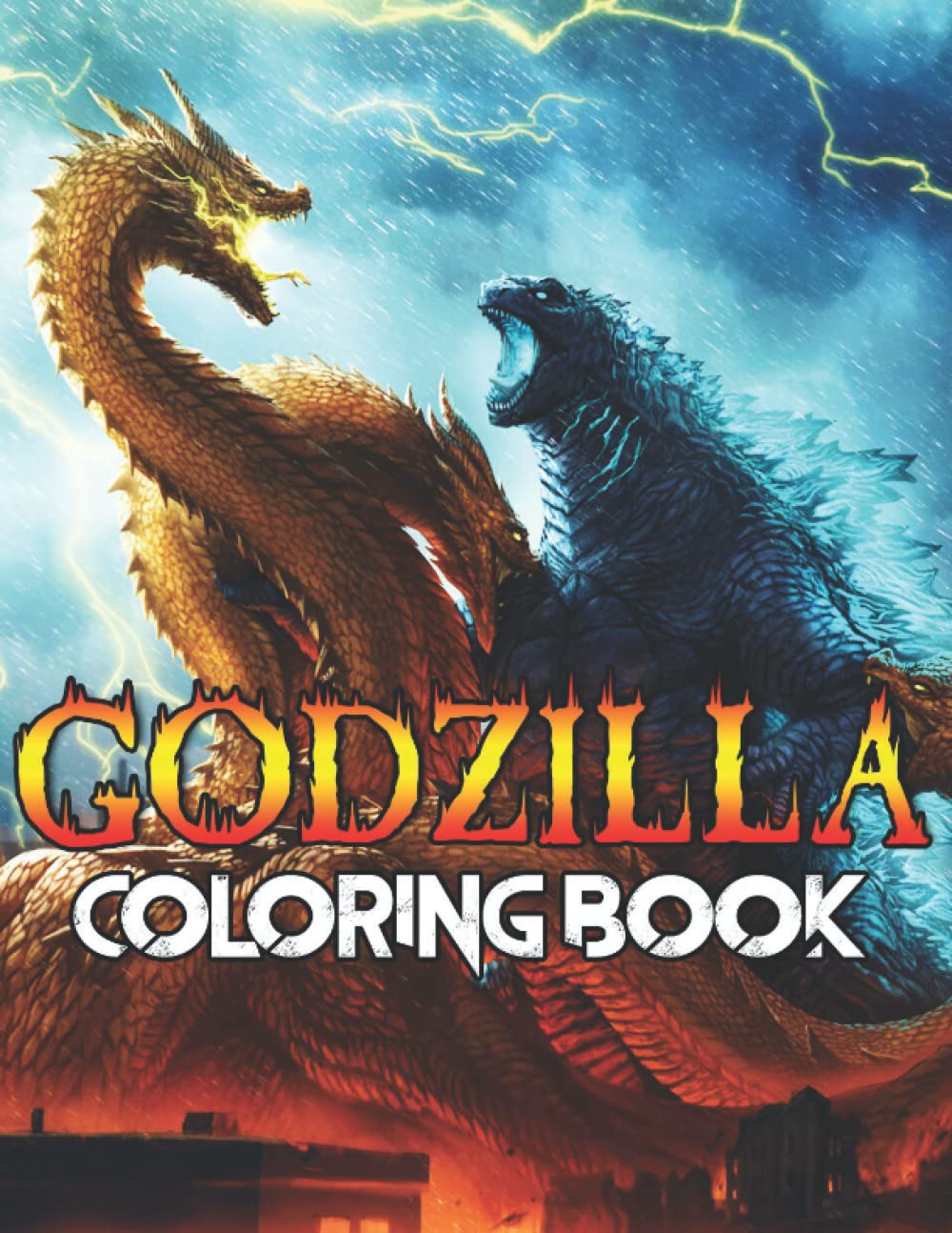 Godzilla coloring book godzilla monster coloring book designed for stress relieving and creativity by lorey publishing