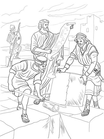 Engage in coloring fun with nehemiah rebuilding the walls of jerusalem