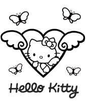 Hello kitty coloring pages pictures