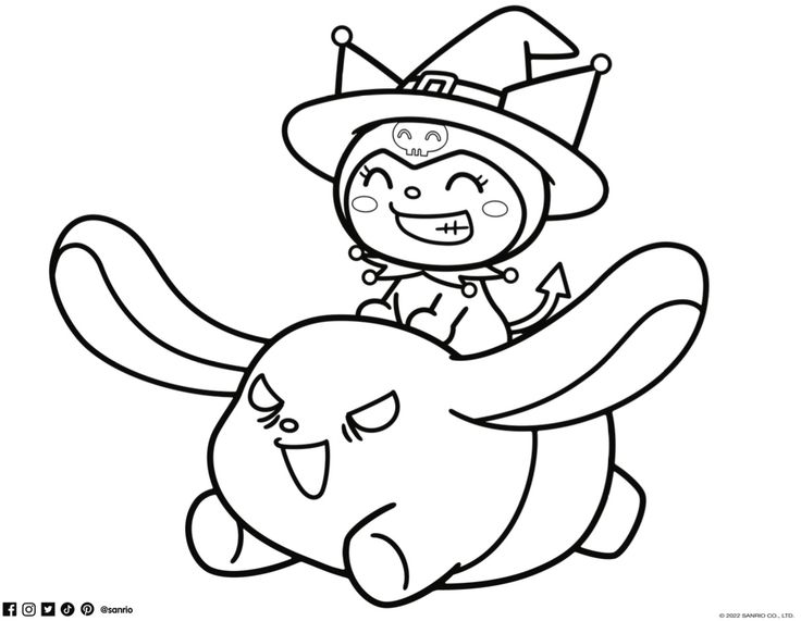 Hello kitty and friends halloween coloring pages cute coloring pages hello kitty drawing coloring book art