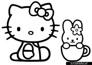 Hello kitty coloring pages