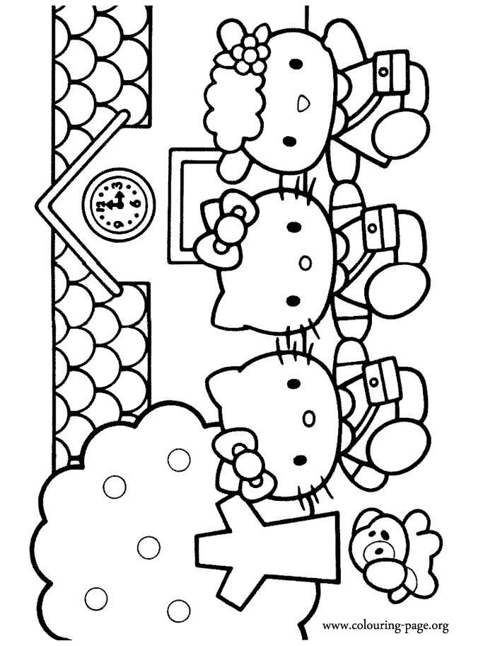 What about coloring this beautiful coloring page with hello kitty and her friends mimmy and fifâ hello kitty coloring hello kitty colouring pages kitty coloring