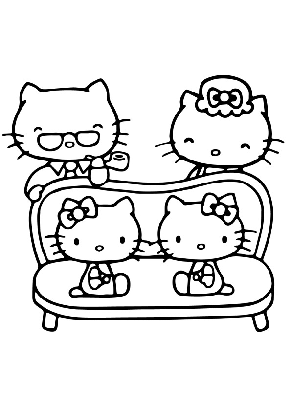 Free printable hello kitty coloring pages for kids