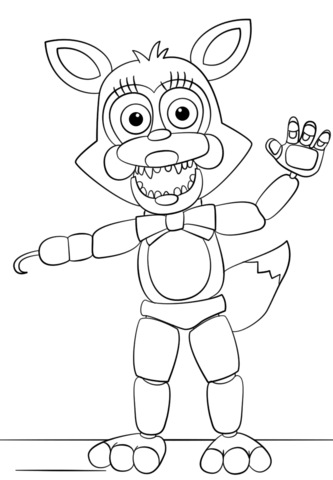 Mangle from five nights at freddys coloring page fnaf coloring pages coloring pages minion coloring pages