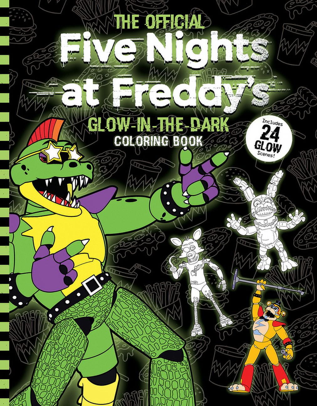 Five nights at freddys five nights at freddys glow in the dark coloring book paperback