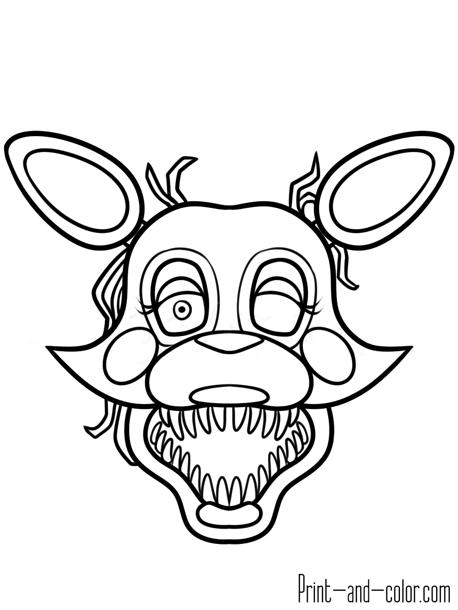 Five nights at freddys coloring pages print and color